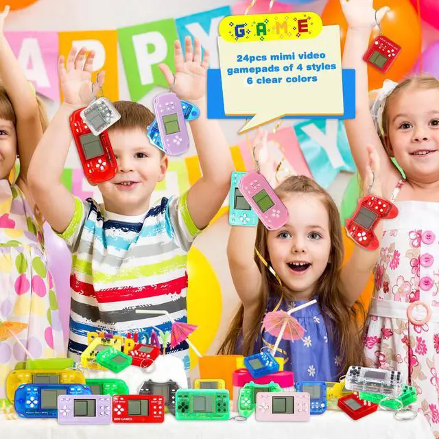 Alt view image 5 of 7 - 51 Pack Mini Video Game Keychain Video Game Party Favors Multicolor Video Game Keychains Bulk for Classroom Prizes Birthday Gifts Goodie Bag Fillers, 4 Styles