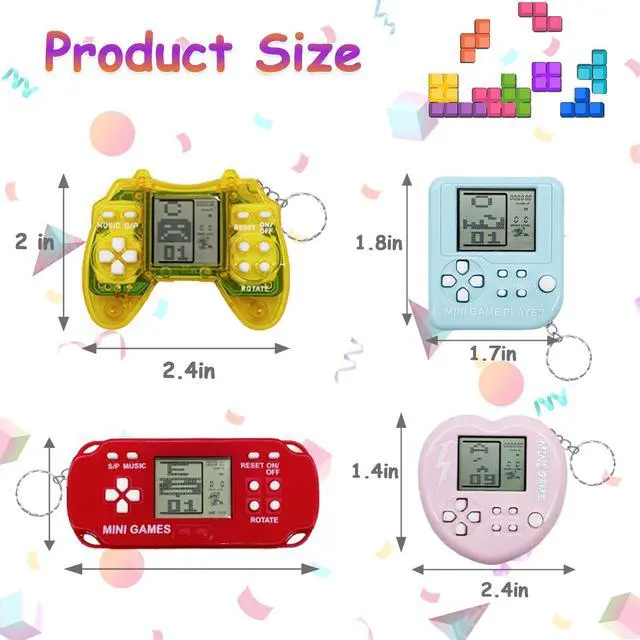 Alt view image 2 of 6 - 24Pcs Video Game Party Favors,Mini Game Keychains for Kids & Gamer Birthday Decorations Video Gamer Party Supplies Classroom Prizes for Boys and Girls