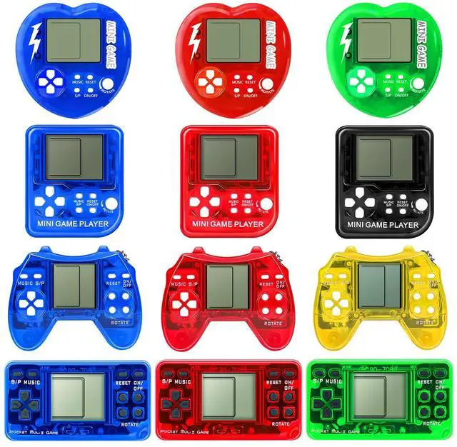 Main image of 12Pcs Video Game Party Favors, Valentines Day Gifts Mini Video Game Birthday Decorations Game Keychains, Return Gifts for Birthday Party Supplies for Kids Classroom Prizes