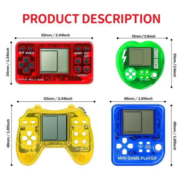 Alt view image 4 of 7 - 12Pcs Video Game Party Favors, Valentines Day Gifts Mini Video Game Birthday Decorations Game Keychains, Return Gifts for Birthday Party Supplies for Kids Classroom Prizes