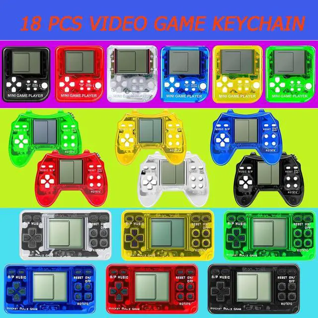 Alt view image 2 of 7 - 18Pcs Video Game Party Favors for Kids, Arcade Keychain, Bulk Party Supplies for Birthday, Goodies Bags Stuffer Classroom Prizes