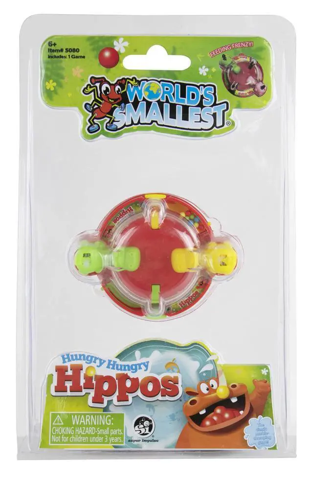 Alt view image 2 of 3 - Hungry Hungry Hippos, Super Fun for Outdoors, Travel & Family Game Night, Multicolor, Miniature
