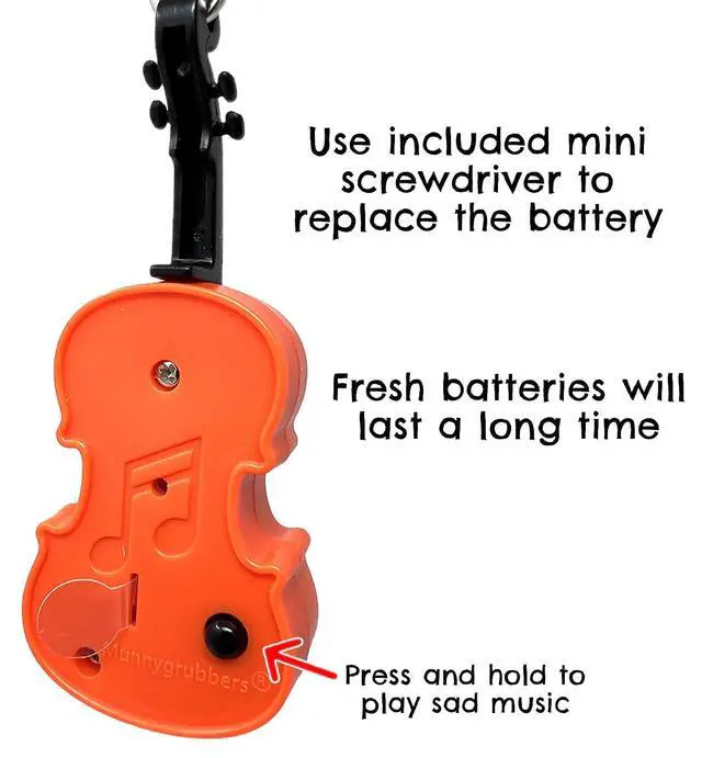 Alt view image 4 of 5 - Original World's Smallest Violin Toy Keychain With Playable Sad Music - Mini Tiny Violin Keychain with Sound - Meme - Novelty - Funny - Joke - Gift - (WSV-V1-1P)