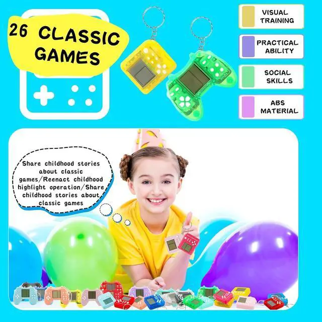 Alt view image 3 of 6 - 24 Pcs Video Game Party Favors for Kids, Mini Gaming Party Favors Video Game Keychain, Return Gifts for Birthday Party Supplies Goodie Bag Stuffers Classroom Prizes Party Decorations