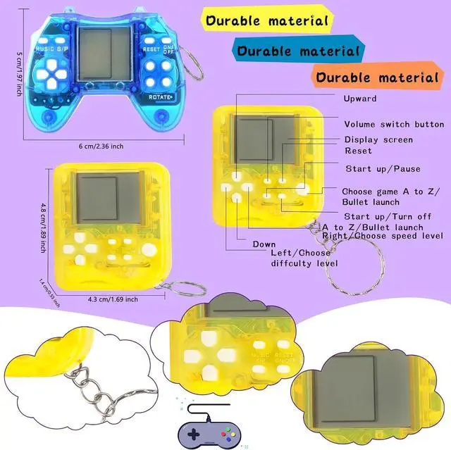 Alt view image 2 of 6 - 24 Pcs Video Game Party Favors for Kids, Mini Gaming Party Favors Video Game Keychain, Return Gifts for Birthday Party Supplies Goodie Bag Stuffers Classroom Prizes Party Decorations