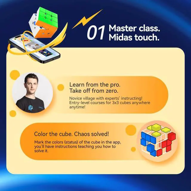 Alt view image 6 of 7 - 356 i Carry E, Smart Speed Cube for Beginners Kids, Battery Replaceable