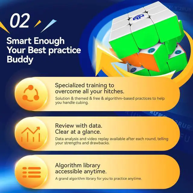 Alt view image 7 of 7 - 356 i Carry E, Smart Speed Cube for Beginners Kids, Battery Replaceable
