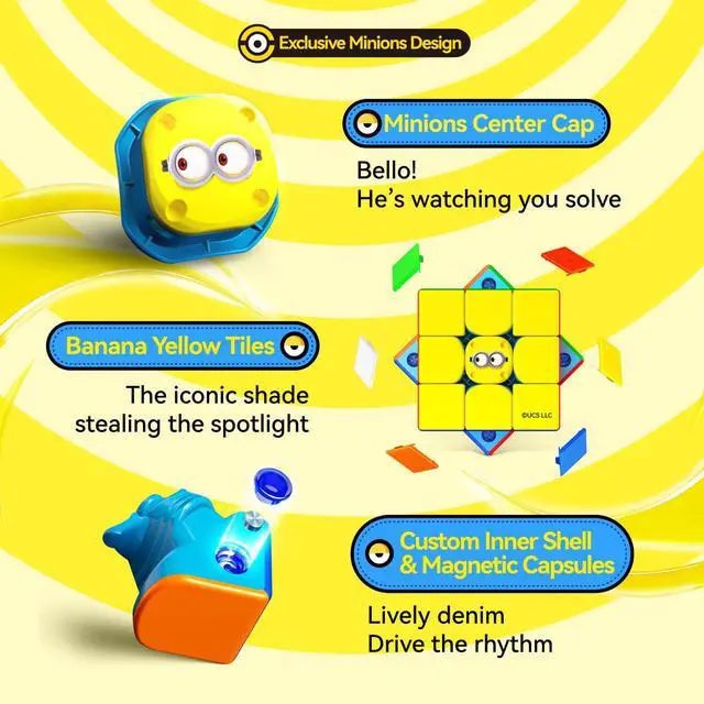 Alt view image 5 of 6 - Minions i Carry 4, Smart Speed Cube for Beginners, Battery Replaceable
