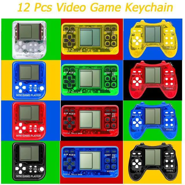 Alt view image 2 of 7 - 12 Pack Video Game Keychain with Cards for Kids Bulk Party Supplies for Birthday, Goodies Bags Stuffer Classroom Prizes