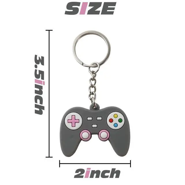 Alt view image 2 of 5 - 24PCS Video Game Controller Keychains in 6 Colors Video Game Party Controller Handle Key Ring Game Controller Keychain for Video Game Party Favors Birthday Baby Shower