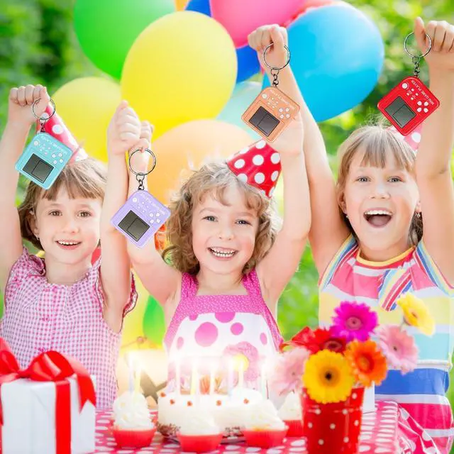 Alt view image 4 of 7 - 24 Pack Video Game Party Favors for Kids Video Game Keychain Video Game Birthday Party Supplies