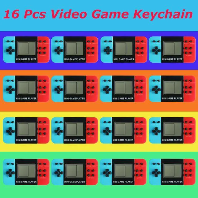 Alt view image 3 of 7 - 16 Video Game Party Favors for Kids,Video Game Keychain Party Birthday Supplies,Goodies Bags Stuffer,Carnival Prizes,Treasure Box Toys