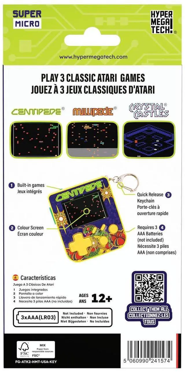 Alt view image 6 of 6 - HyperMegaTech Atari Centipede Key Chain