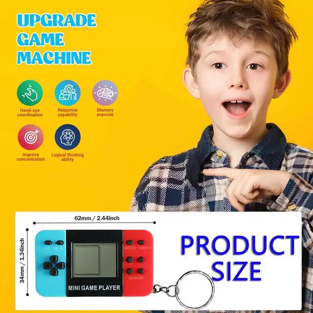 Alt view image 5 of 7 - 12Pcs Video Game Party Favors for Kids, Arcade Keychain, Bulk Party Supplies for Birthday, Goodies Bags Stuffer Classroom Prizes