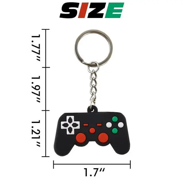 Alt view image 2 of 4 - 42PCS Video Game Controller Keychains Game Controller Handle Key Ring Video Game Keychain Pendant for Video Game Party Favors Birthday Baby Shower Child Present
