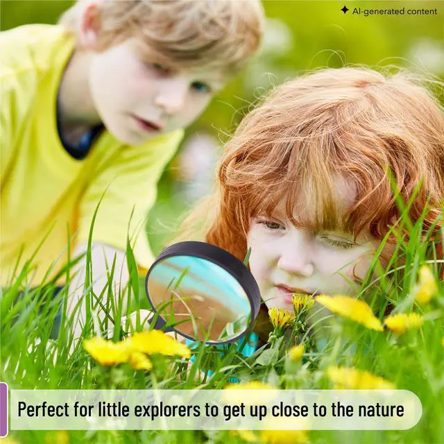 Alt view image 5 of 7 - Magnifying Glass, 2 Pack, 10X Magnifier, 75mm Glass Lens