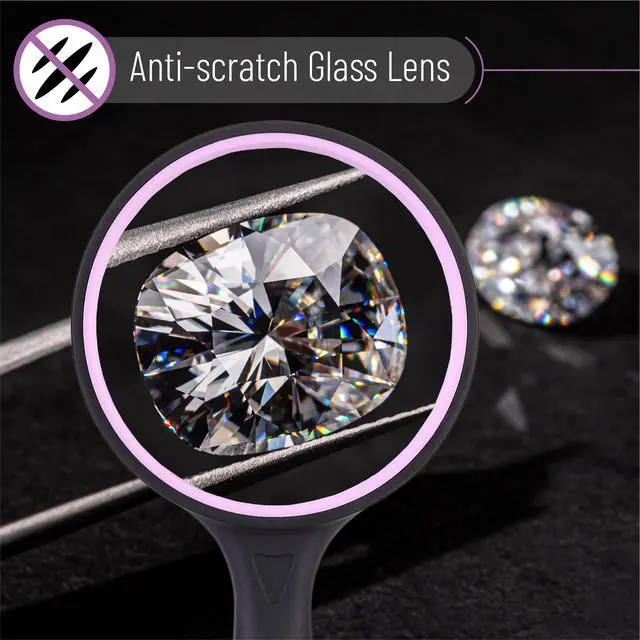 Alt view image 6 of 7 - Magnifying Glass, 2 Pack, 10X Magnifier, 75mm Glass Lens