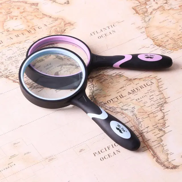Alt view image 7 of 7 - Magnifying Glass, 2 Pack, 10X Magnifier, 75mm Glass Lens