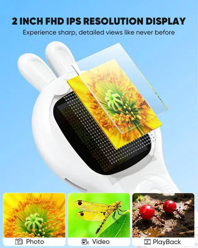 Alt view image 3 of 7 - Microscope for Kids, Portable Digital Microscope with 500X Magnifying Glass, Handheld Camera Mini Pocket Magnification, Educational Christmas Birthday Gifts for Ages 4 5 6 7 8 9 10 11 12