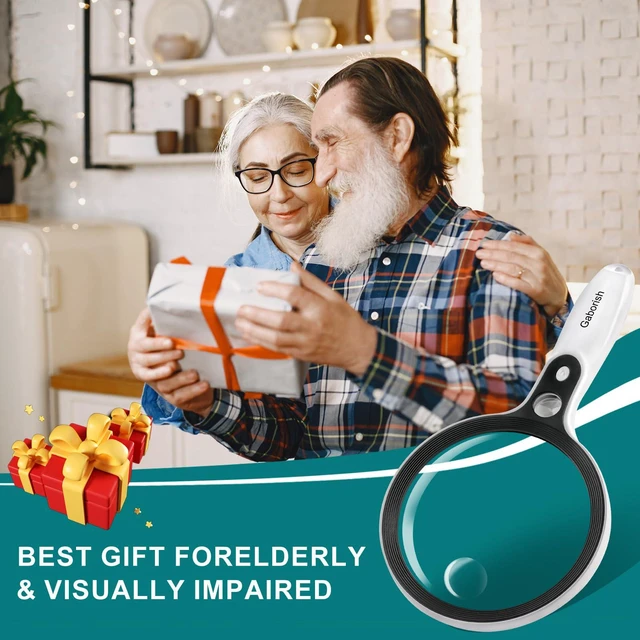 Alt view image 7 of 7 - Large Magnifying Glass with 37 LED Light, 10X 20X 45X Handheld Illuminated Lighted Magnifier with 3 Light Modes for Seniors Reading, Inspection, Coins, Exploring Close Work