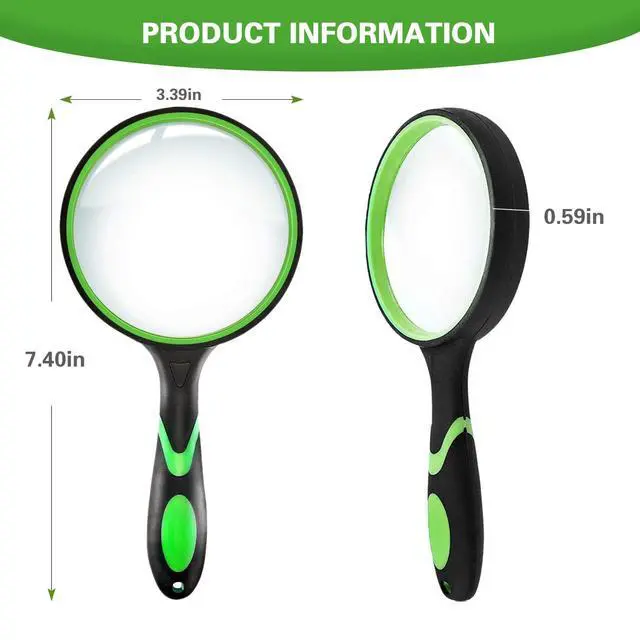 Alt view image 2 of 7 - Handheld Magnifying Glass for Seniors & Kids, 75mm