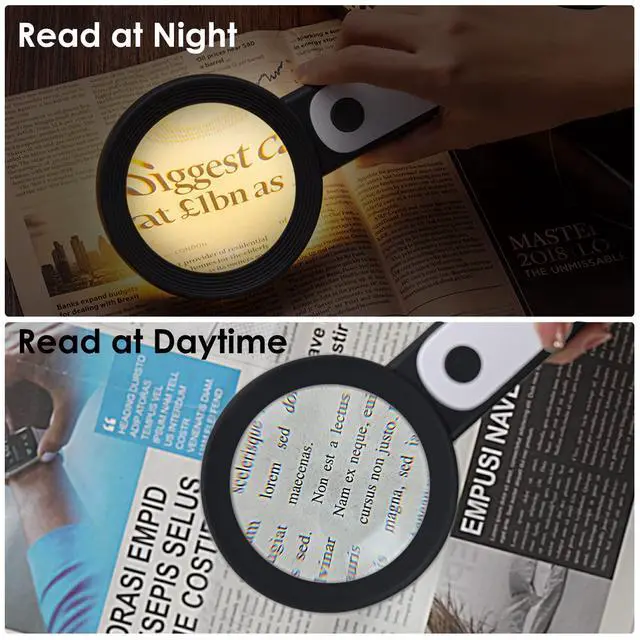 Alt view image 5 of 7 - 30X Magnifying Glass with Light for Close Work,Reading,Coins,Jewelry