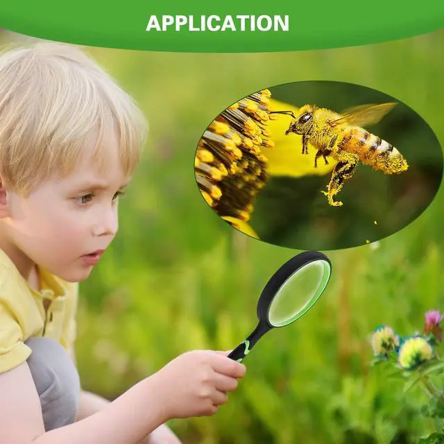 Alt view image 5 of 7 - Handheld Magnifying Glass for Seniors & Kids, 75mm