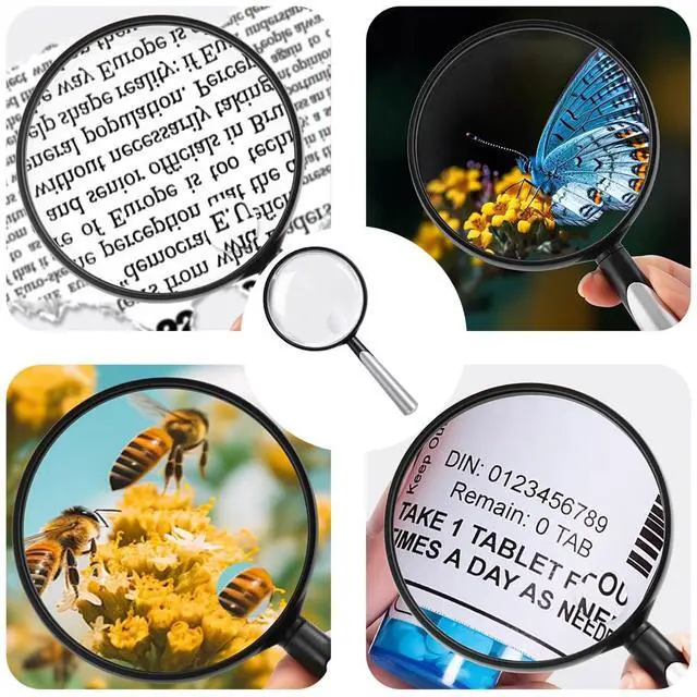 Alt view image 6 of 7 - 10X 30X Handheld Magnifying Glass for Reading - 110mm Diameter, PMMA Lens, Lightweight ABS Frame, Large Magnifier for Kids Seniors,Suitable for Close Work Hobbies and Science