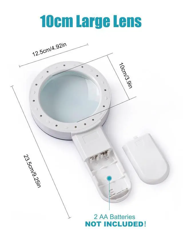 Alt view image 4 of 7 - Magnifying Glass with Light - 30X Handheld Magnifying Glasses, 13LED Light, Illuminated Reading Magnifier for Seniors, Lighted Magnifier with UV Inspection