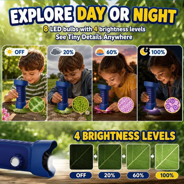 Alt view image 3 of 7 - 1000X Handheld Digital Microscope for Kids: Explorer 1080P Magnifying Glass