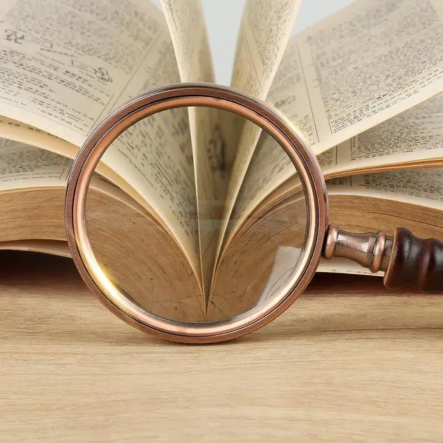 Alt view image 5 of 7 - 10X Handheld Magnifying Glass Vintage Reading Magnifier with Wooden Handle