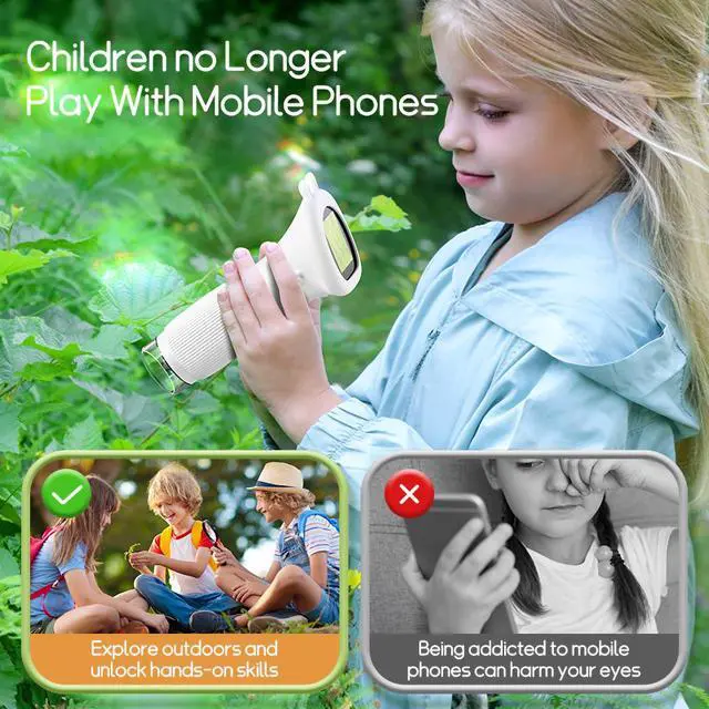 Alt view image 3 of 7 - Microscope for Kids - Portable Handheld Magnifying Glass for Girls | Mini Digital Microscope for Boys Educational Science Toys | Age 3 4 5 6 7 8 9 10 11 Years Old Kids Christmas Birthday Gifts