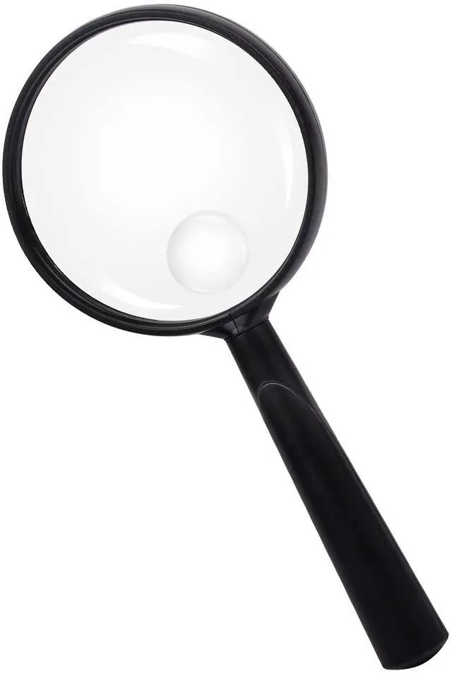 Main image of Handheld Reading Magnifier, 10X Magnifier, 75mm Shatterproof Lens, Adults Close Work Non-Slip Handle for Seniors Reading and Nature Exploration(Black)