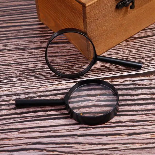 Alt view image 3 of 7 - 24 Pack Handheld Magnifier Plastic Magnifying Glass for Reading Jewelry Home Office Desk Accessories with Storage Bag