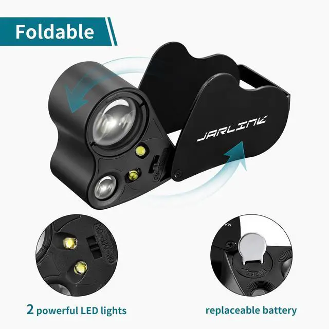 Alt view image 4 of 7 - 30X 60X Illuminated Jewelers Loupe Magnifier