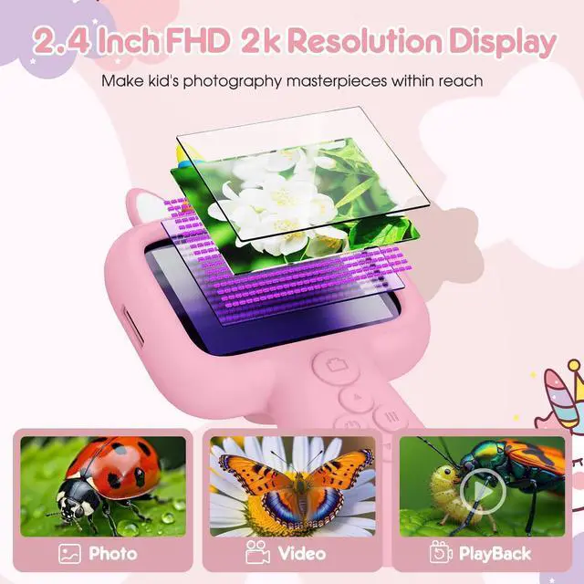 Alt view image 4 of 7 - Magnifying, 2.4" Microscope for Kids, 600X-4800X Handheld Digital Miniscope, Portable Pocket Magnification Microscope Photo & Video | Education Toys for Age 3 4 5 6 7 8 9 10 Girls Boys
