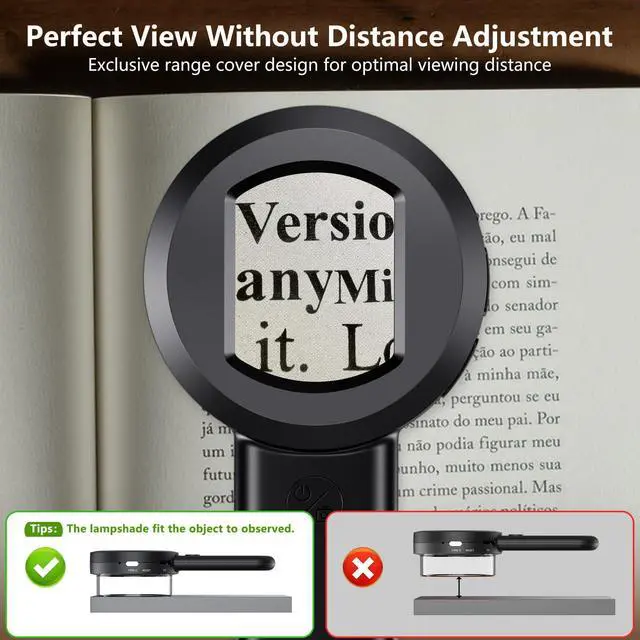 Alt view image 2 of 7 - 2inch Digital Magnifying Glass 100X Coin Magnifier with Lights