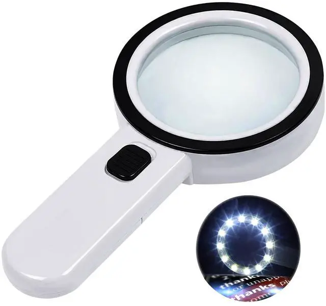 Main image of Magnifying Glass with 12 LED Lights for Senior Reading, 10X