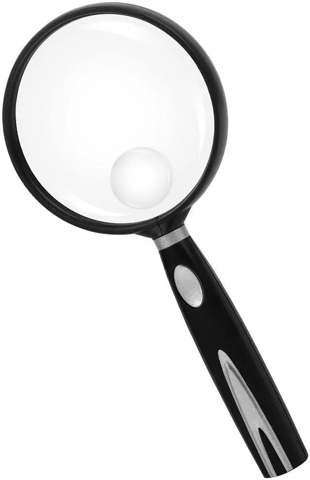 Main image of Handheld Reading Magnifier, 10X Magnifier, 75mm Shatterproof Lens, Non-Slip Handle for Adults Close Work, Seniors Reading and Nature Exploration, Hobby Observation(Silver)