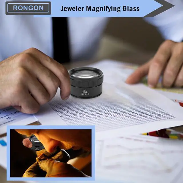 Alt view image 4 of 7 - 30X Portable Jewelers Loupe Pocket Handheld Magnifier