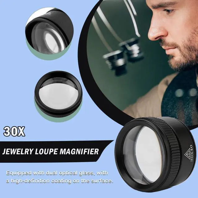 Alt view image 5 of 7 - 30X Portable Jewelers Loupe Pocket Handheld Magnifier