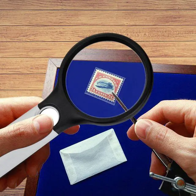 Alt view image 6 of 6 - 2 Pack Magnifier 3 LED Light, 3X 45X Handheld Magnifier Reading Magnifying Glass Lens Jewelry Loupe