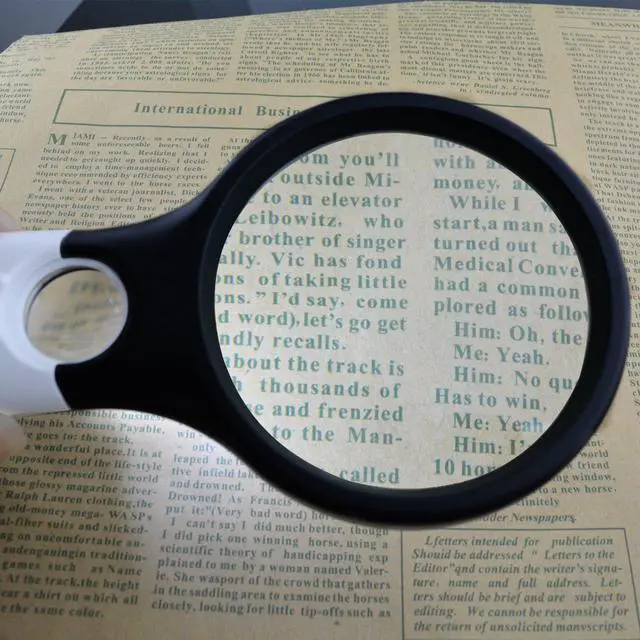 Alt view image 5 of 6 - 2 Pack Magnifier 3 LED Light, 3X 45X Handheld Magnifier Reading Magnifying Glass Lens Jewelry Loupe