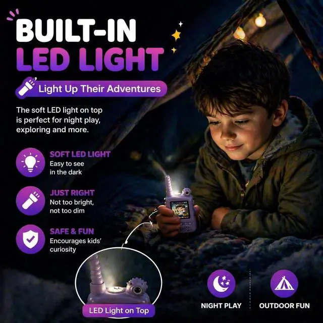 Alt view image 3 of 7 - Kids Video Walkie Talkies 2 Pack, 180° Rotating Camera & Gifts for Kids