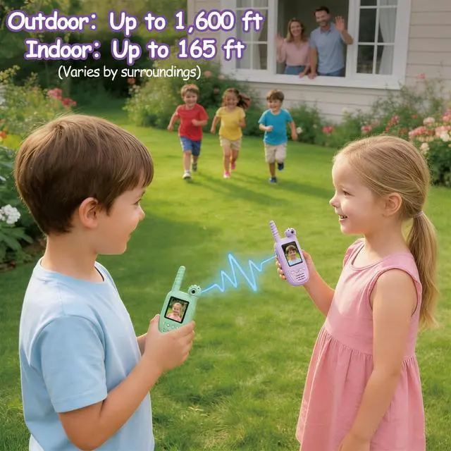 Alt view image 7 of 7 - Kids Video Walkie Talkies 2 Pack, 180° Rotating Camera & Gifts for Kids