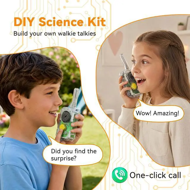 Alt view image 5 of 7 - EZTalk 80 Walkie Talkies for Kids, Science Kits for Kids Age 8-12