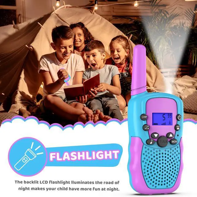 Alt view image 3 of 7 - Outdoor Toys for Kids Ages 4-8, Walkie Talkies for Children Long Distance 22 Channels 2 Way Radio Interactive Toys Birthday Gifts for 3-12 for Girls and Boys