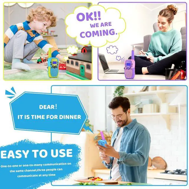 Alt view image 4 of 7 - Outdoor Toys for Kids Ages 4-8, Walkie Talkies for Children Long Distance 22 Channels 2 Way Radio Interactive Toys Birthday Gifts for 3-12 for Girls and Boys