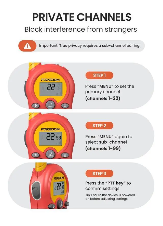 Alt view image 5 of 7 - Rechargeable Walkie Talkies for Kids Walkie Talkies Long Range for Boy & Girl Age 3 to 12 Year Old Birthday Toys - 2 Pack