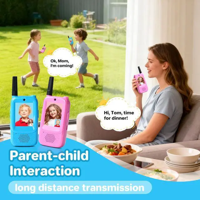 Alt view image 4 of 7 - Video Walkie Talkies for Kids, 2 Pack, Blue+Pink